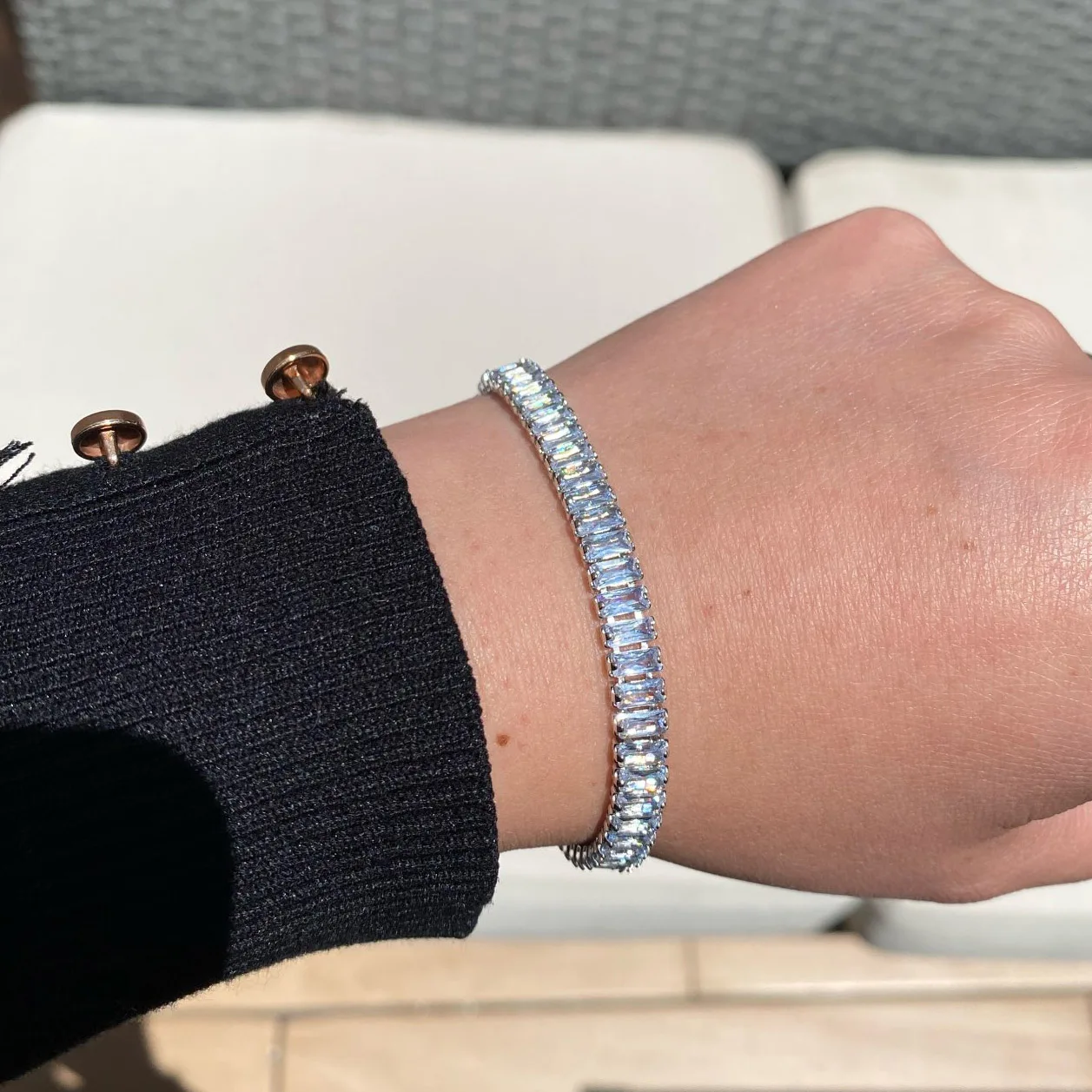 2x5mm mehrfarbige Zirkon-Tennisarmbänder, verstellbar, für Damen und Herren, trendige Unisex-Handketten-Accessoires, Modeschmuck H009 – Detail 4