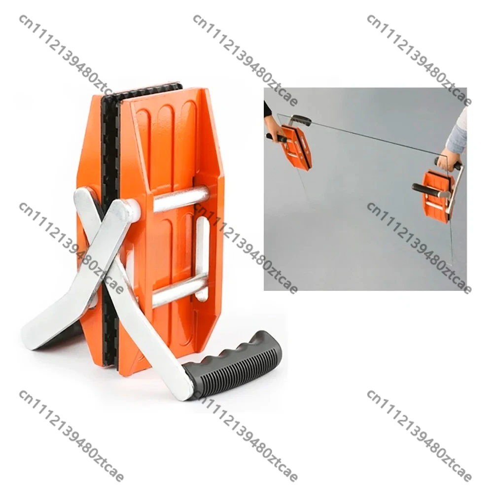 150KG Double Handed Stone Carrying Clamp, Rubber Non-slip Lifting Tool for Granite Marble Quartz Slab
