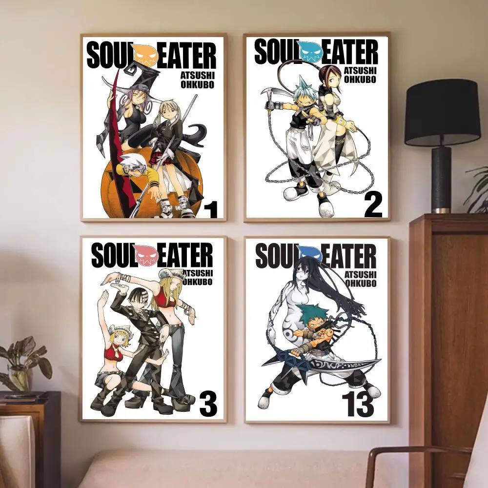 Classic Anime S-Soul Eater Poster Wall Art Prints for Bedroom Living Room Office Home Decoration Hanging Artwork Gift