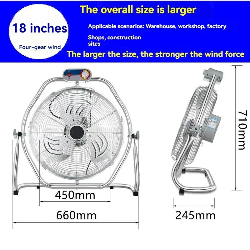 220V Industrial Misting Spray Fan High Power Water-Cooled Atomizing Floor Fan with Ice Box Outdoor Electric Wet Cooling Fan