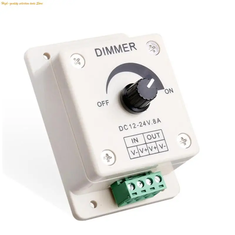 203F for DC 12-24V 8A Lamp Rotary Dimmer On-Off Switches Speed Controller LED Stepless Dimming Switch Replacement Repair