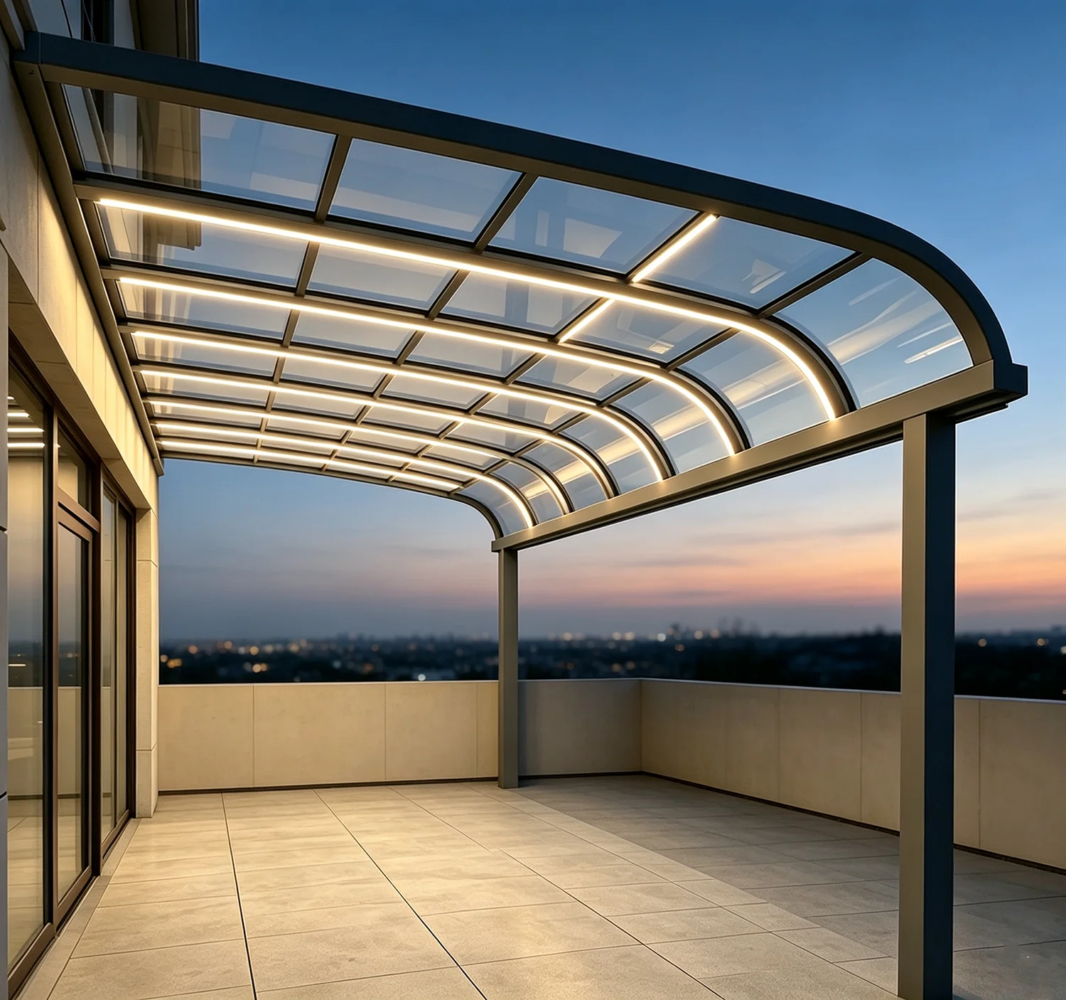 Winter Proof Aluminum Terrace Roof - Snow Load Polycarbonate Canopy, Wind Resistant Outdoor Shade for All Season Patio