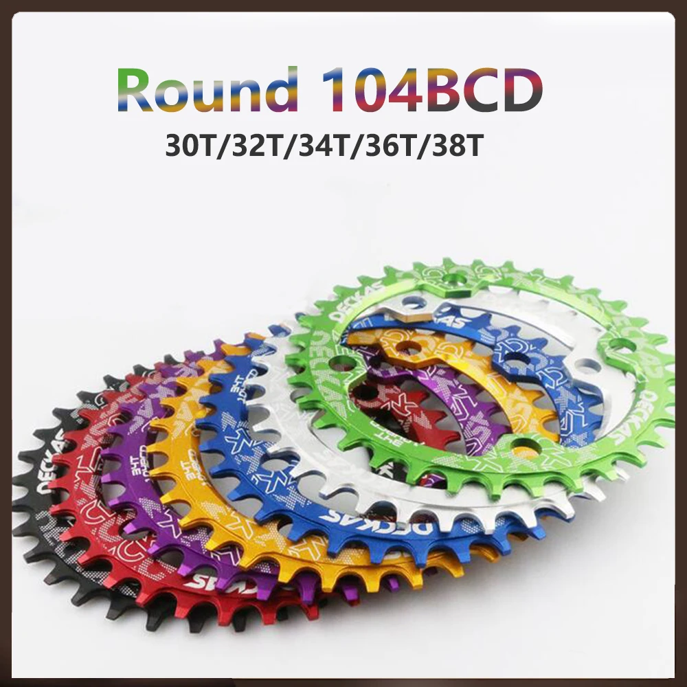 A4 104BCD rotondo stretto corona larga MTB Mountain Bike bicicletta corona 30T 32T 34T 36T 38T guarnitura parti piastra dente