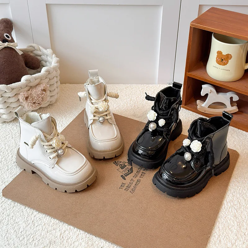 2026 New Kids Leather Chelsea Boots Waterproof Children Sneakers Cute Snow Boots Girl Winter Shoe Boy