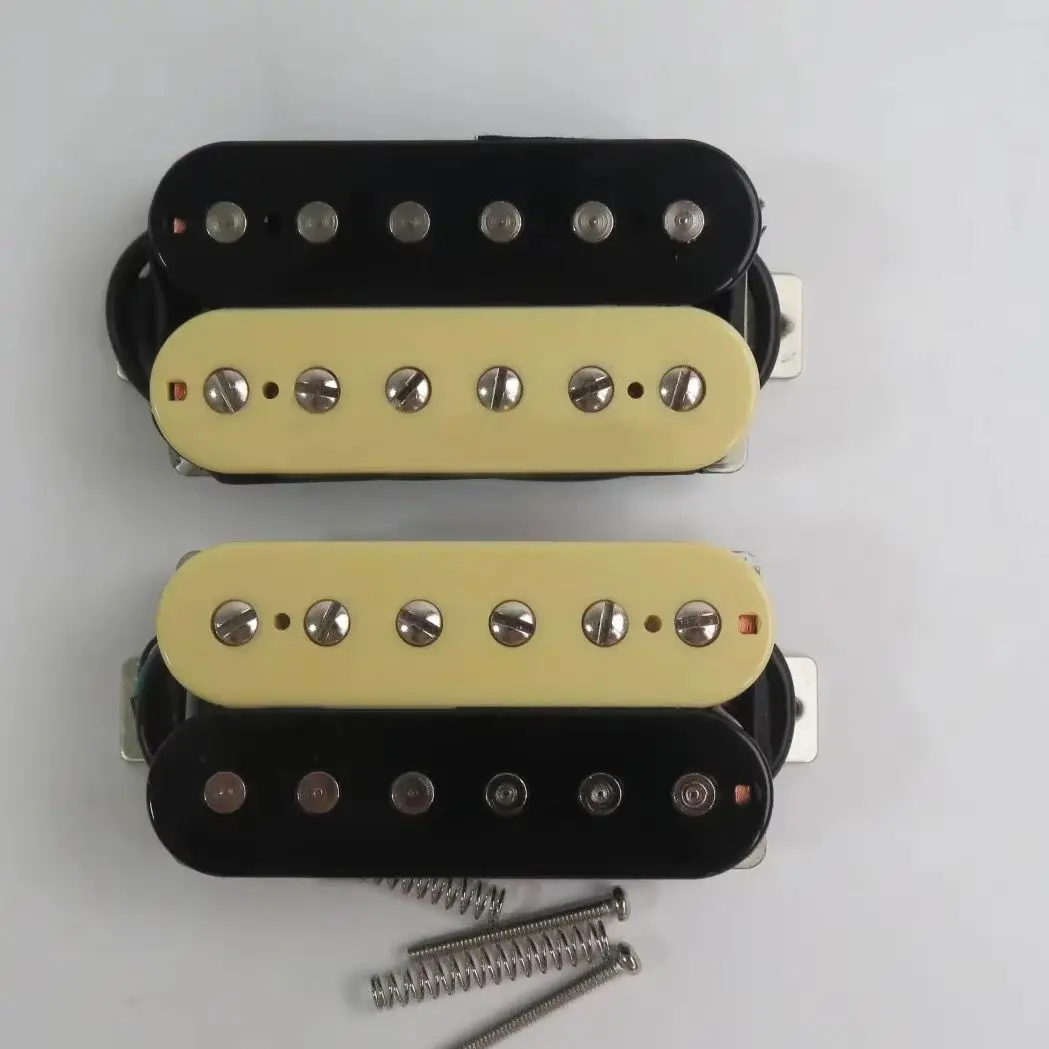 

Комплект звукоснимателей Zebra Alnico 5 Humbucker с двойной катушкой для электрогитары LP (гриф и бридж), на замену