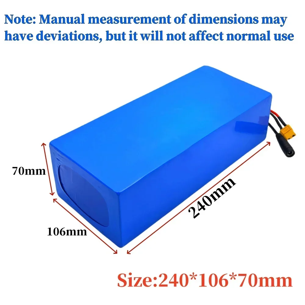 48V Rechargeable Battery 20000mAh 18650 13S5P Lithium-ion Battery Pack with Built-in Intelligent BMS