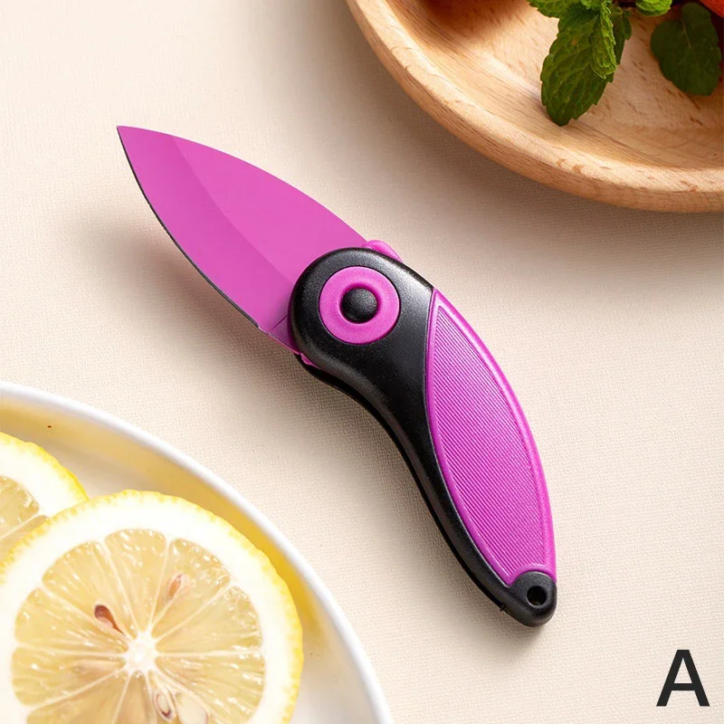 2024 Mini Cute Bird Folding Pocket Knife Kitchen Stainless Steel Vegetable Peeler Portable Keychain Cutter Slicer Paring Knife