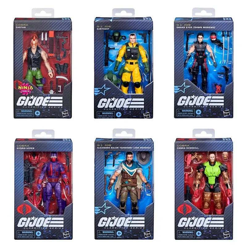 Hasbro G.I. Figura de Acción Original Joe Classified Serie Alejandro Balam Sundown Luna Mendoza/Cobra Overkill/Hydro-Viper/Airtight