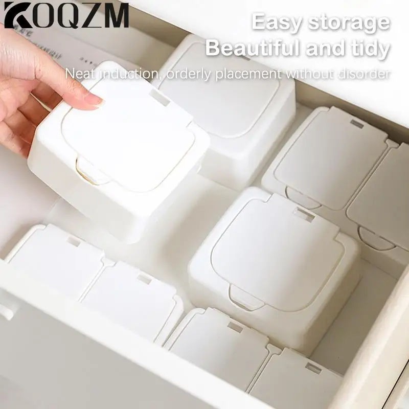 1pc White Storage Box Desktop Organizer Large Capacity Postcards Stickers Box Subpackage Holder