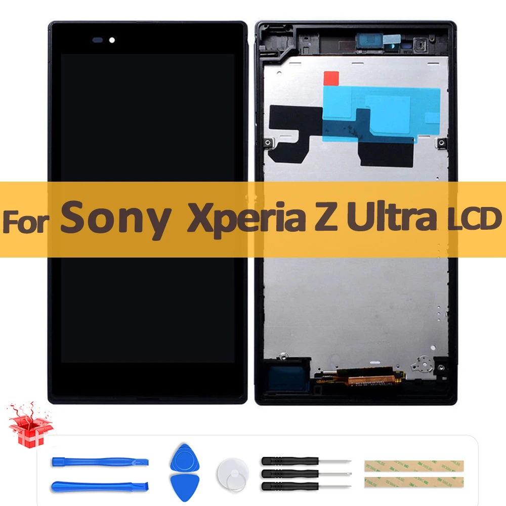 

6.44'' Original display For Sony Xperia Z Ultra XL39h XL39 C6833 C6802 LCD Display Touch Screen with frame Digitizer Assembly