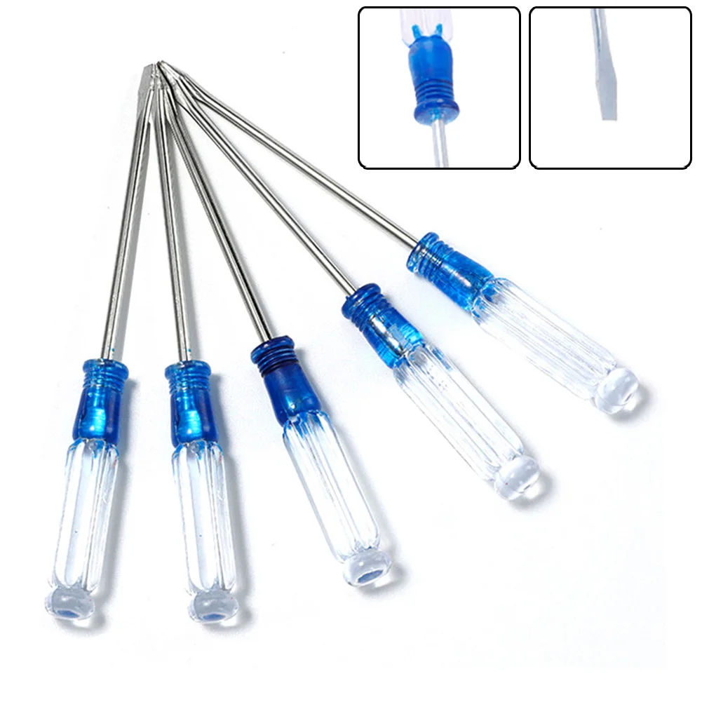 Destornillador ranurado y cruzado pequeño, juego de destornilladores magnéticos de cabeza de 3mm, 5 piezas, 130mm de longitud, funciona con todo tipo de tornillos pequeños