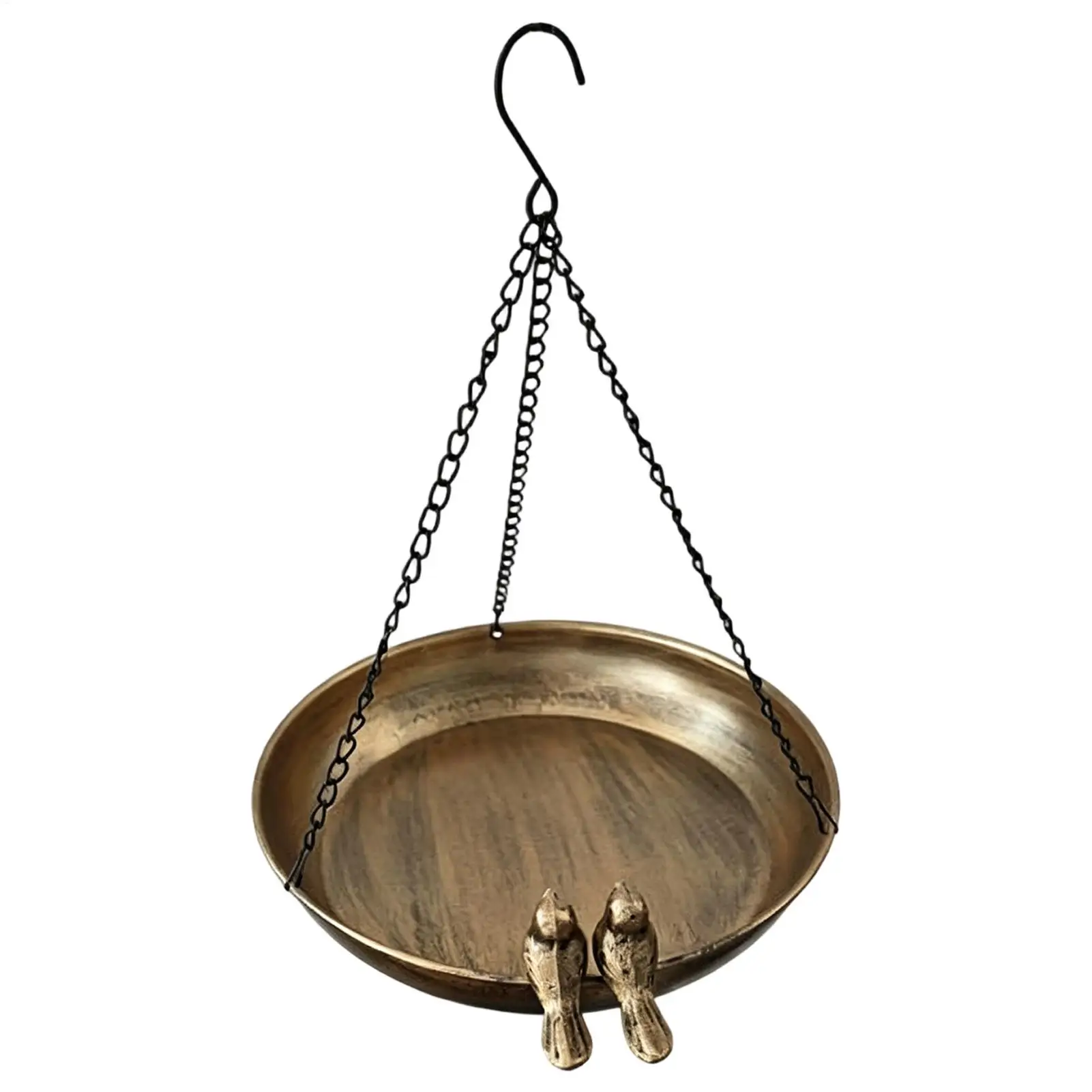 Garden Bird Bath Metal Rustproof All-Weather Birdbath Outdoor Garden Bath Bowl Feeder For Yard Patio Deck Porch Outside Backyard