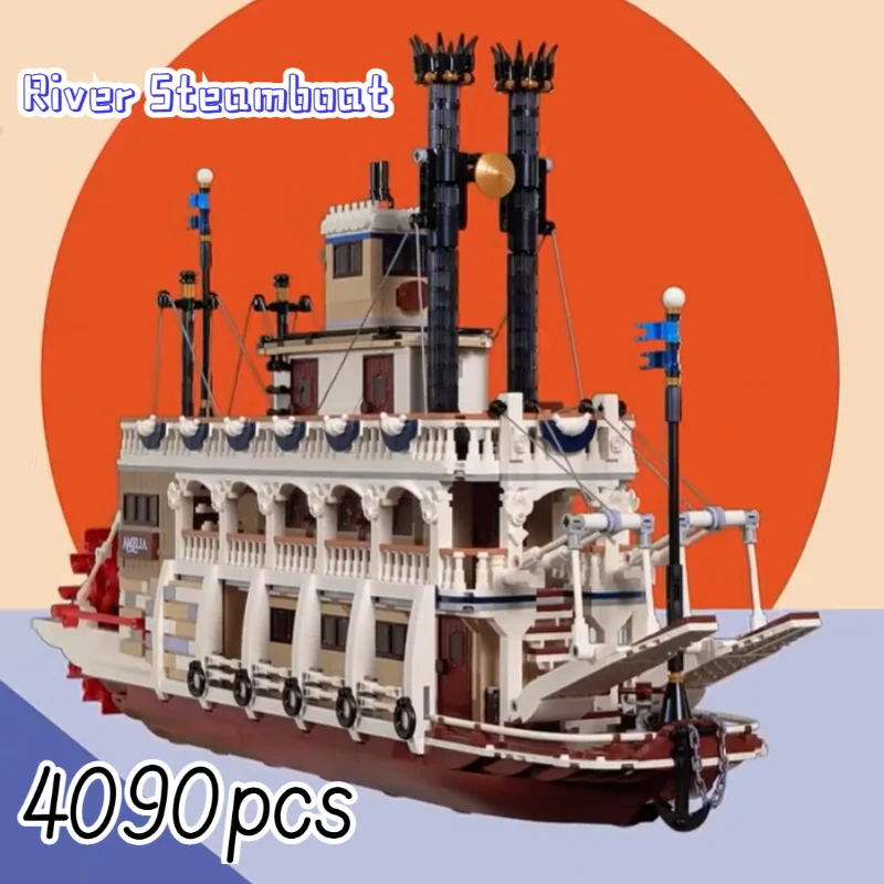 

Miniso NEW River Steamboat Building Blocks Kit Compatible 21356 Bricks Children Toys For Boys Girls Birthday Gifts For Adult