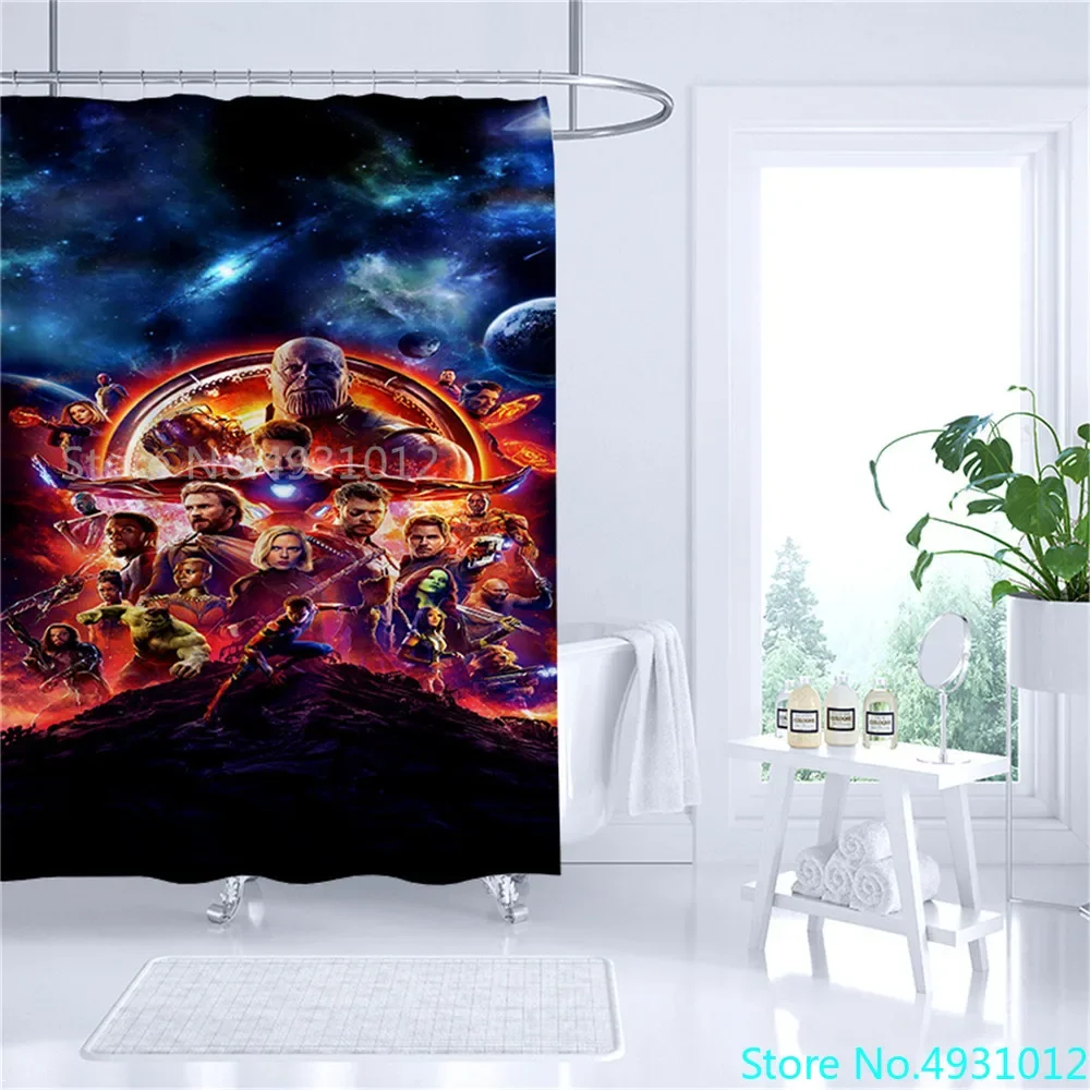 ستارة حمام كرتونية مع خطافات للأطفال ، أنيمي ، هالك ، المنتقمون ، سبايدرمان ، مقاومة للماء ، 3D ، لطيف ، حمام ، ديكور الحمام