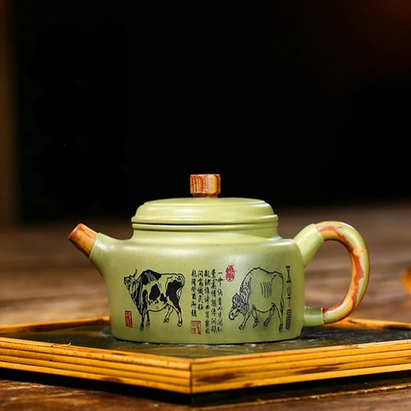 250ml Teapot Handmade Raw Ore Beauty Pot Household Purple Clay Pot Home Kung Fu Tea Set