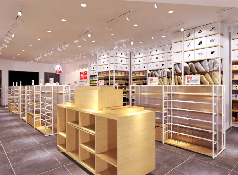 Powder Coated Miniso Display Stand for Morden Style Steel Retail Store Display Stand in Gift Shop