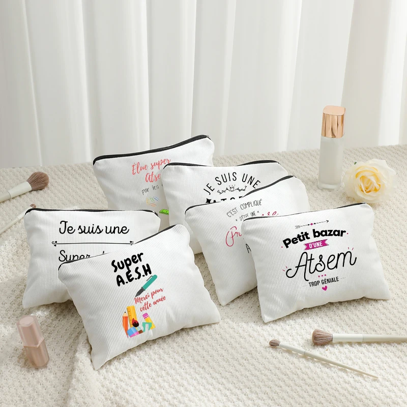 

I Am A Wonderful Atsem Makeup Bag Travel Portable Zipper Storage Pouch Teacher Office Supplies Pencil Case Wallet Teachers Gift