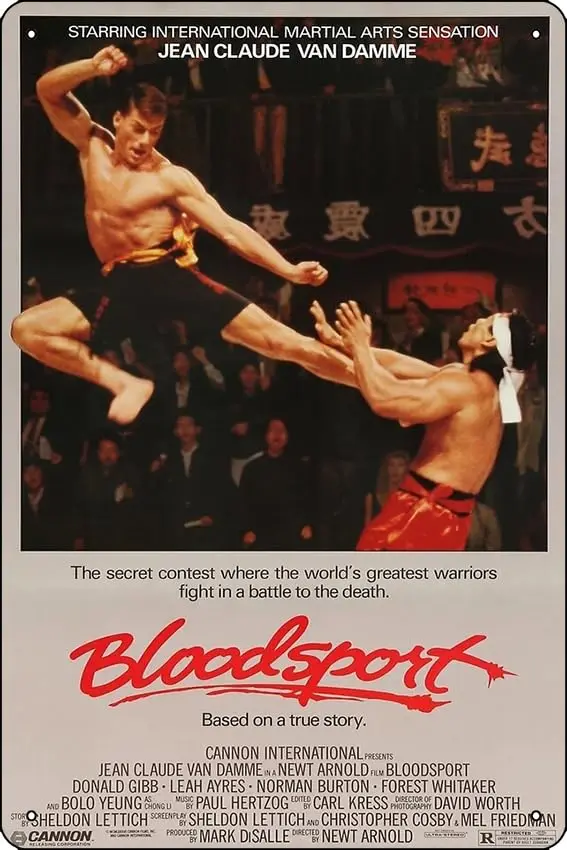 Blood Sport Poster Poster Metal Tin Sign 12 X 8 Inch Funny Man Cave Home Office Bar Decor