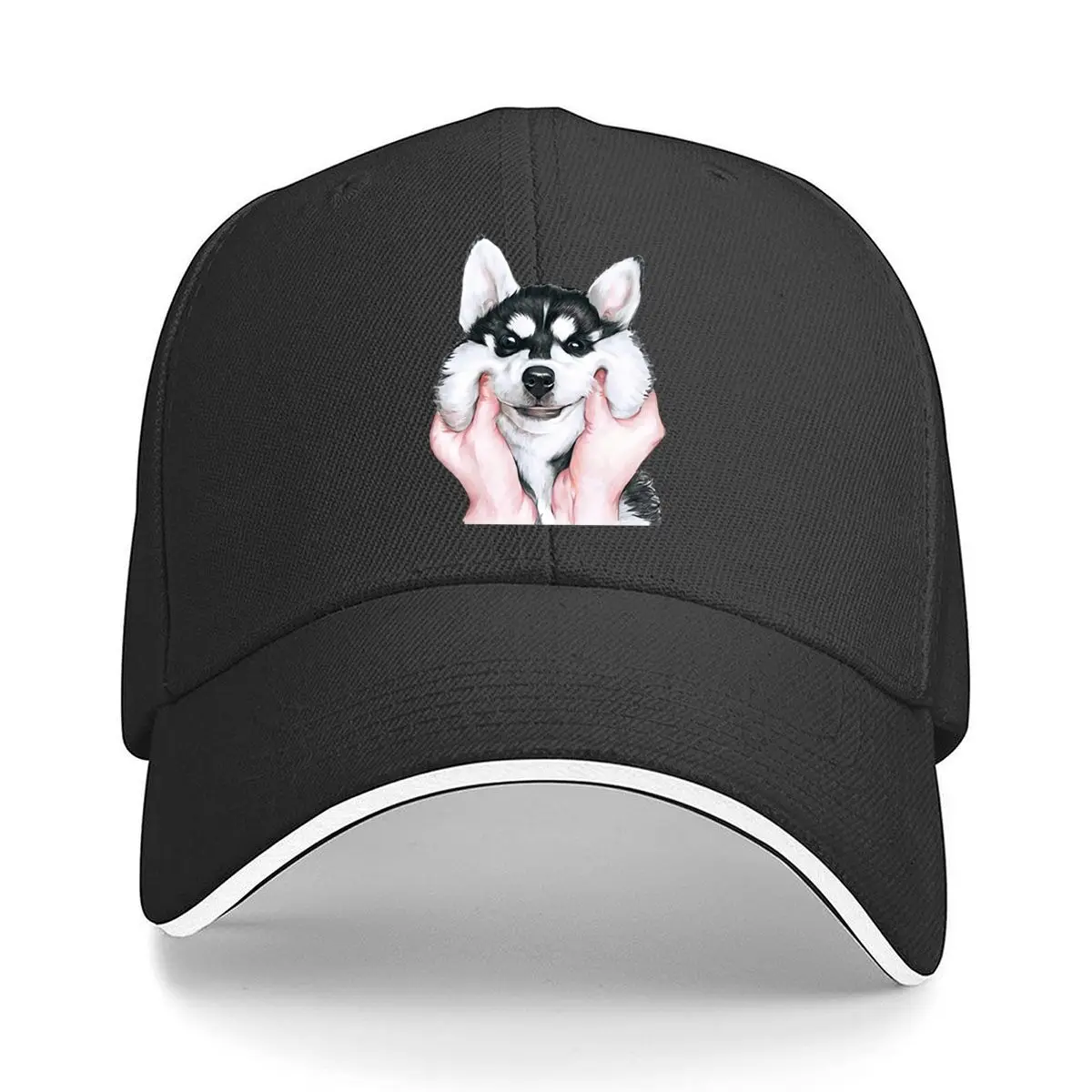 

Dog Hands Bold Symbol Pet Art Print Sandwich Baseball Cap