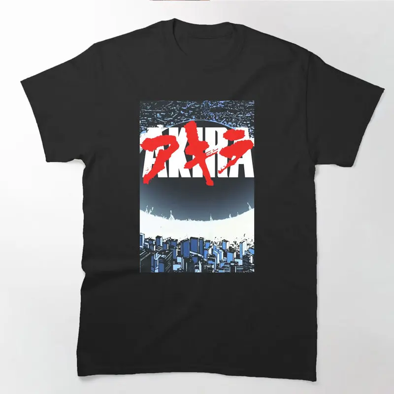 Akira Cyberpunk City Explosion Anime Gift T‑Shirt 0807 Retro Sci‑Fi Manga Graphic Tee Shotaro Kaneda Neo‑Tokyo Unisex Streetwear