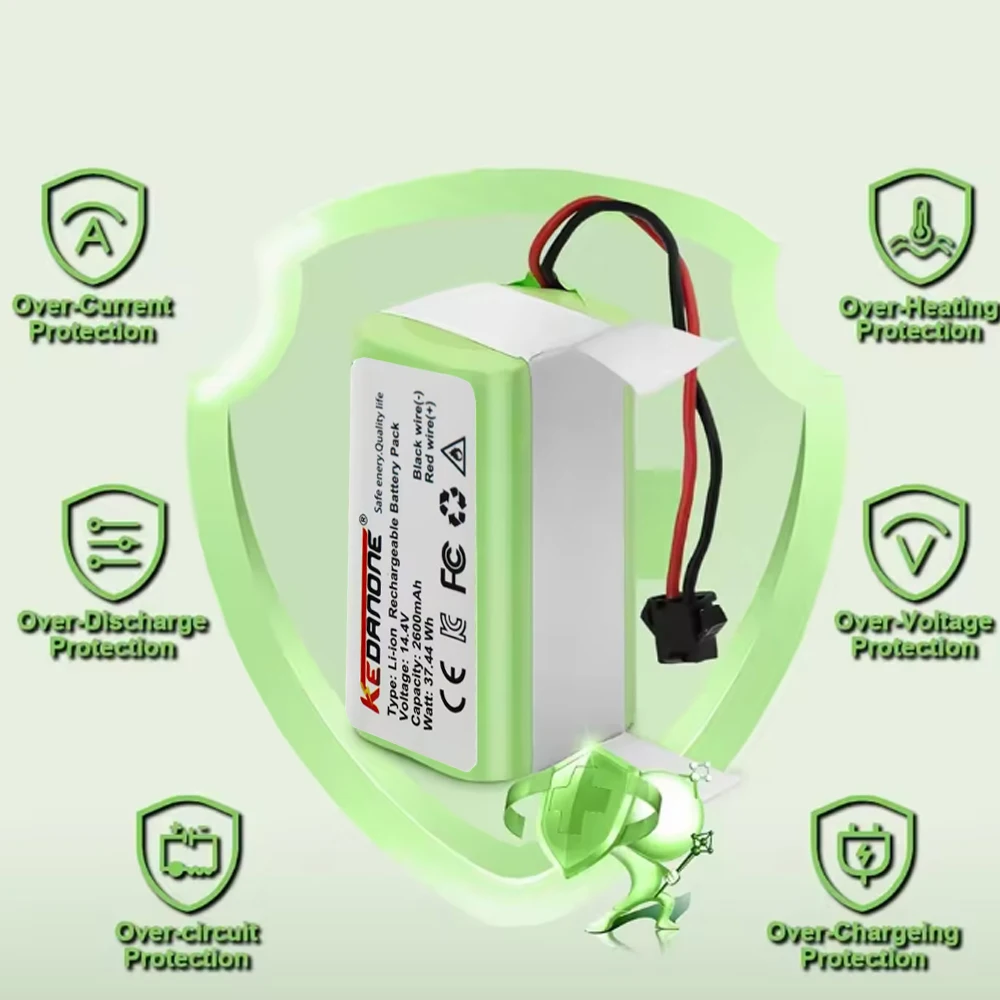 

14.4V High capacity Vacuum Cleaning Robot Battery for Conga Excellence 3500 950 990 1090 1790 Deebot N79S N79 Eufy Robov