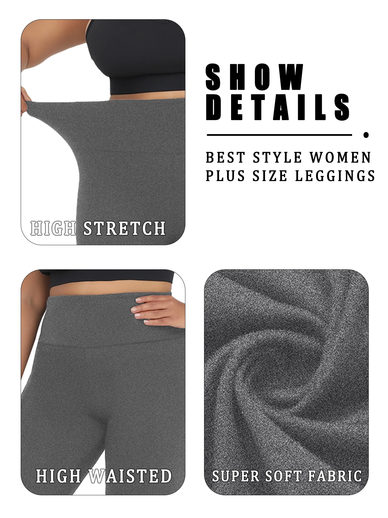 سراويل ضيقة نسائية عالية الخصر فائقة النعومة مقاس كبير، مثالية للتمرين والجري واليوجا وملابس كاجوال مريحة