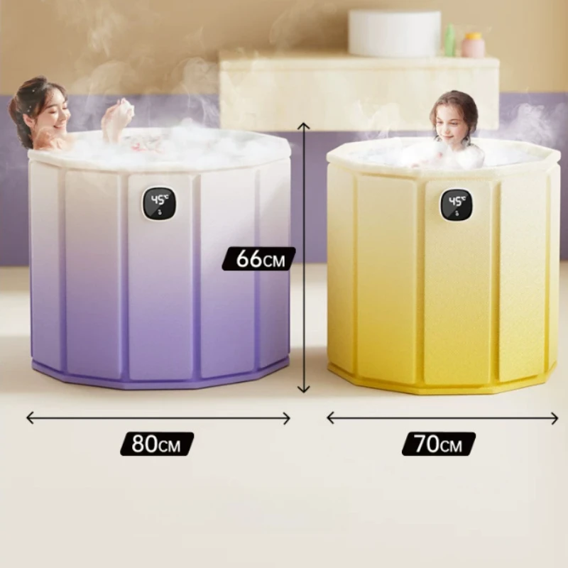 Foldable Portable Hot Tub Free Standing Adults Soaking Above Ground Hot Tub Clearance Lazy Badewanne Klappbar Spa Supplies