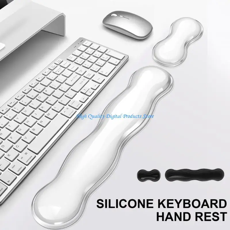 u2je 실리콘 손목 지원 데스크 세트 사무실 작업, 게임, 미끄러짐 저항베이스