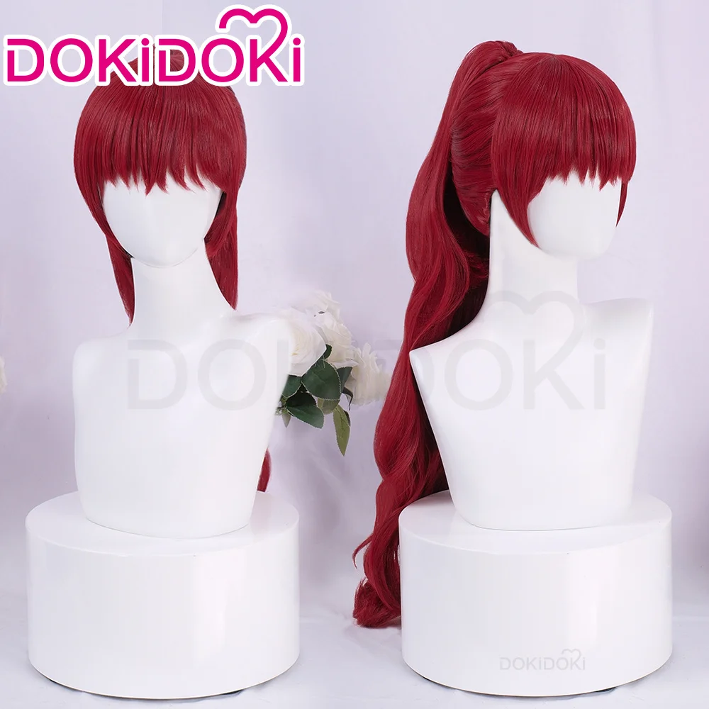 IN STOCK Kasumii Yoshizawaa Wig Game Cosplay Wig DokiDoki Women Red 65cm Long Hair Kasumii Cosplay Free Wig Cap