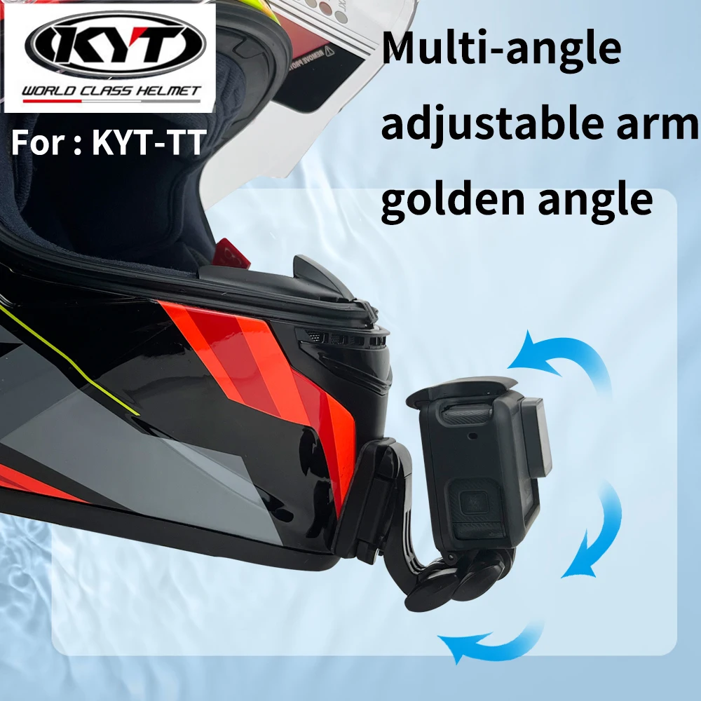 TUYU ل KYT TT مخصصة للدراجات النارية خوذة الذقن جبل ل GoPro hero11 10 Insta360 واحد X3 X2 Rs DJI عمل كاميرا الملحقات