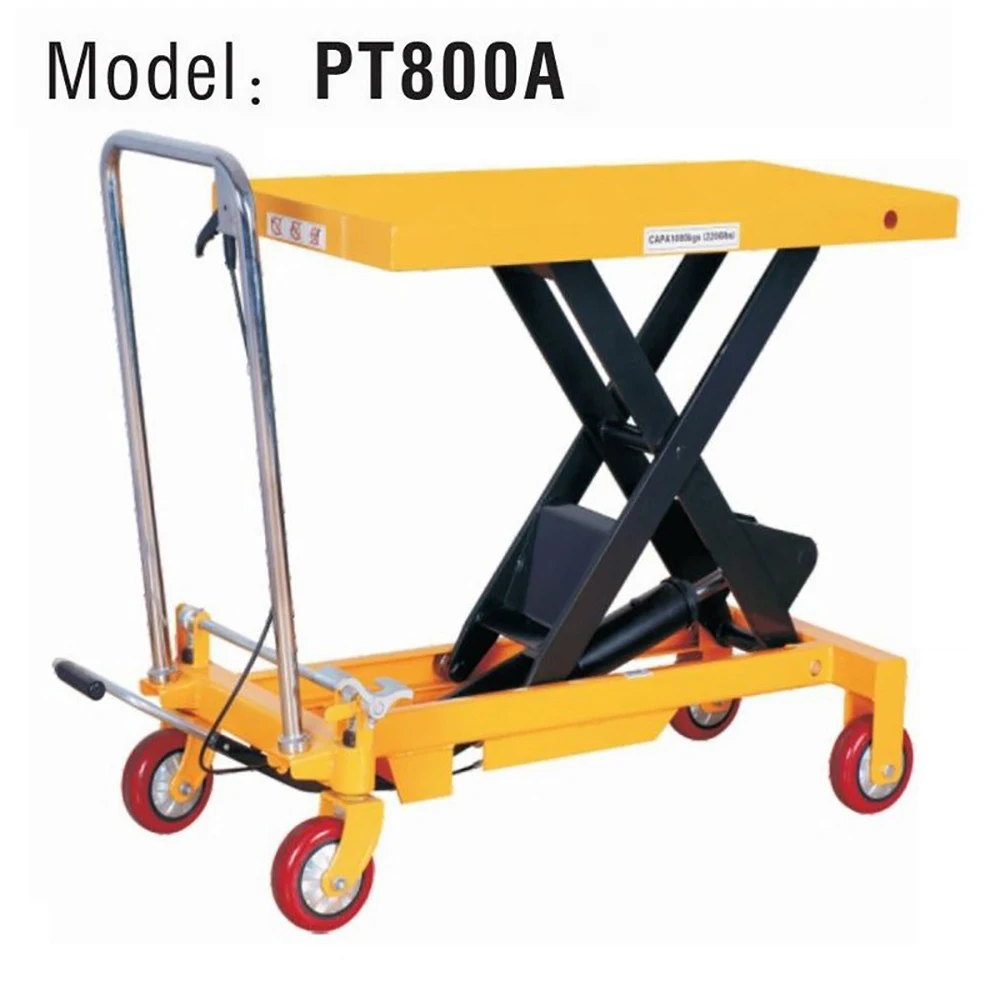 

PT150 Hydraulic Lifting Platform Truck Manual Pedal type Folding Scissor Platform Fixed Elevator Lifting Truck