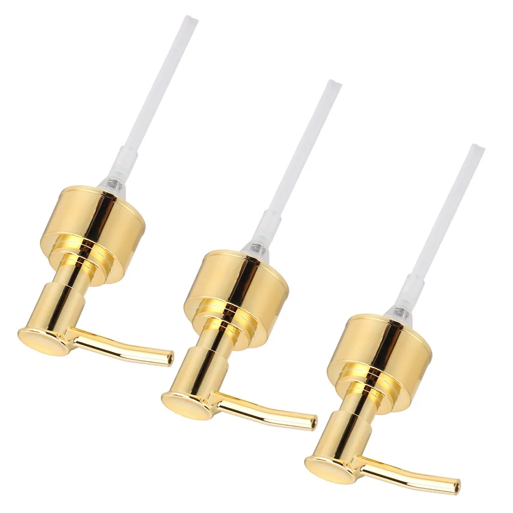 3 PCS ABS Perfume Bottle Pump Gold Silver 360 Degree Rotation Emulsion Dispenser Pump Universal Threaded Practical