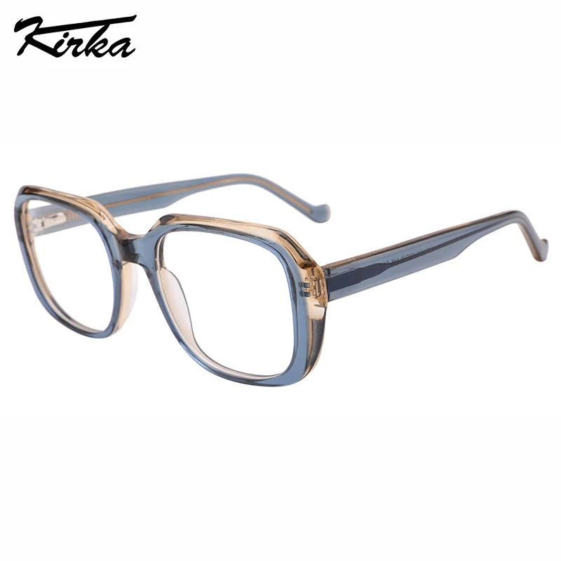 

Kirka Female Acetate Rectanlge Laminating Colors Frames Optical Prescription Glasses Transparent Inside Temples WD1490