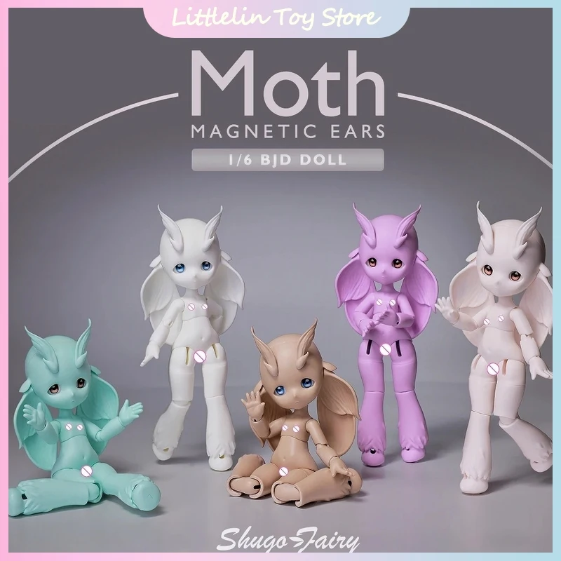 

New Shugafairy 1/6 Bjd Doll Mmoth Kawaii Anime Girl With Magnetic Swappable Animal Ears Random Eyes Poseable Resin Figure Gift