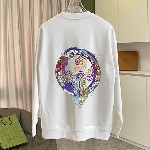 

American Casual Printed Sweatshirt with Round Neck, New Autumn and Winter Loose Long-sleeved Base Layer