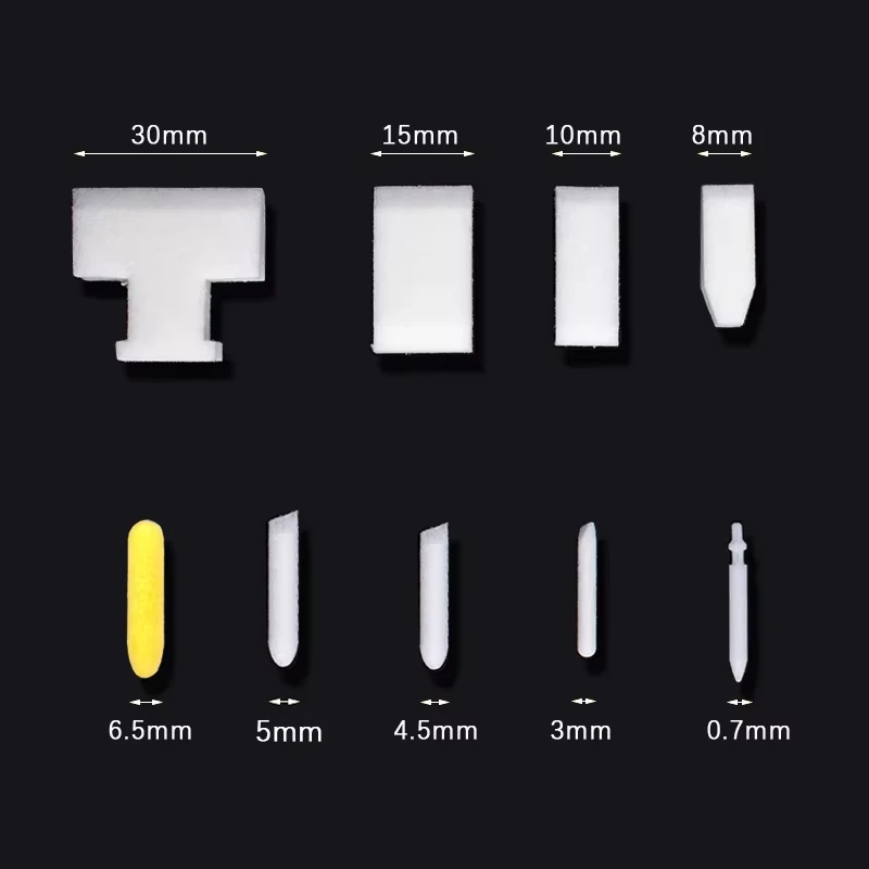 Bolígrafo para grafiti de 3mm, 5mm, 8mm, 10mm, 15mm y 30mm, tubo de cubo transparente de plástico, rotulador de tinta reutilizable, accesorios para bolígrafo de pintura