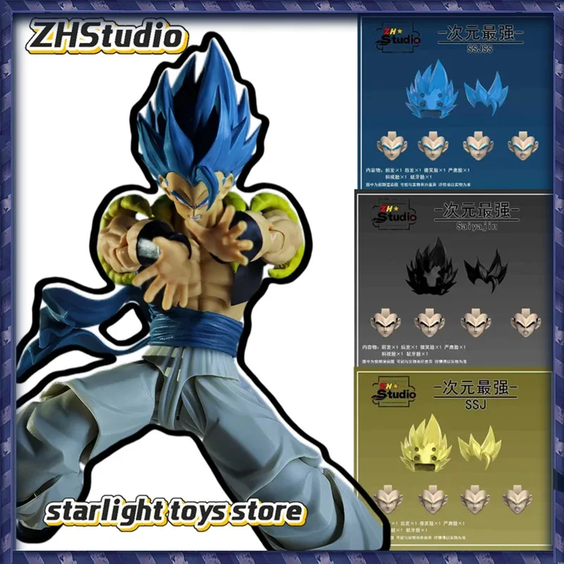 

ZHStudio пользовательская фигурка Gogeta для Dragon Ball 3, сменные скульптуры головы для дисплея, экшн-фигурка Saiyan, аниме-фигурка, игрушка