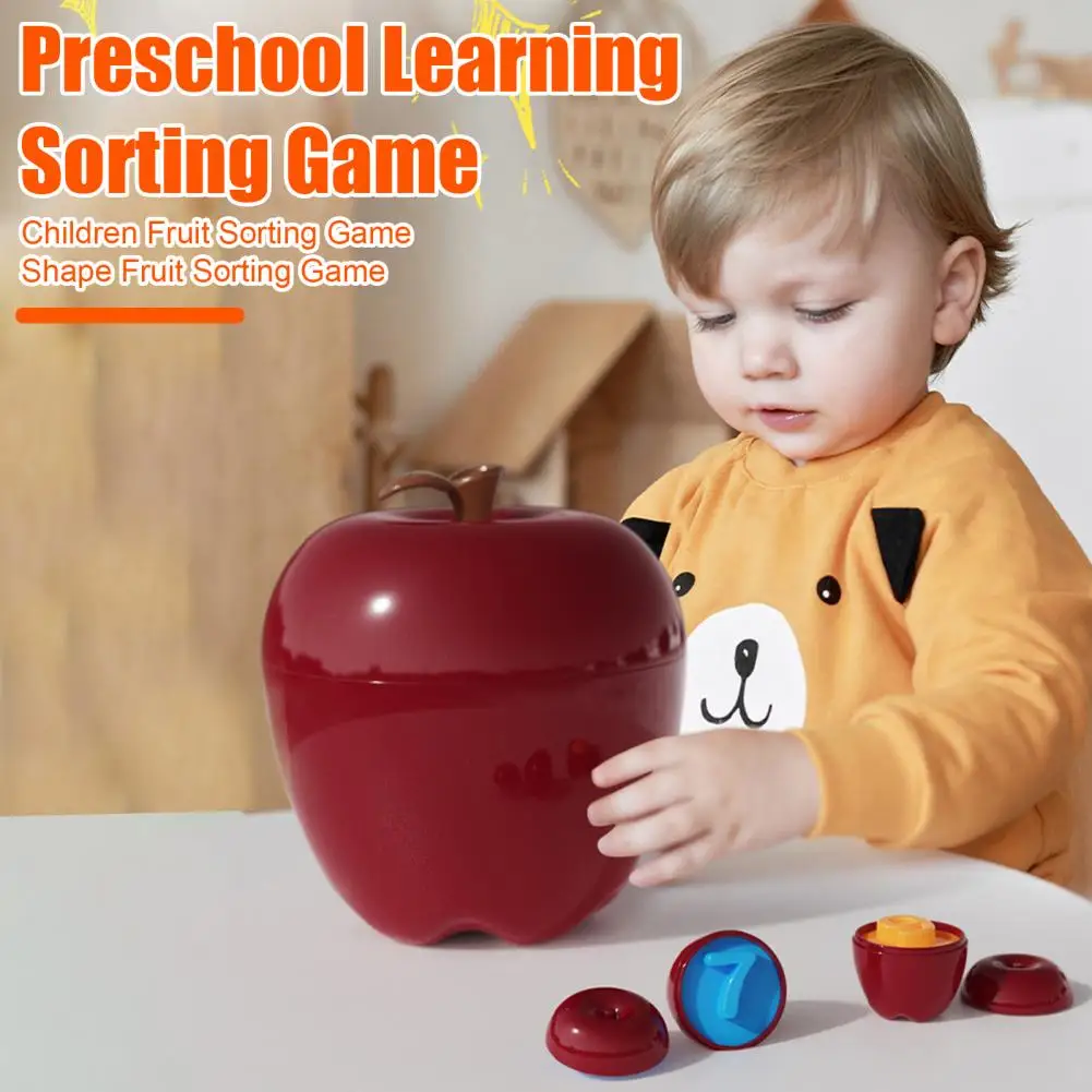 Number Fruit Matching Toy Educational Fruit Sorting Game for Kids Number Shape Color Matching Toy Set for Preschool for Toddlers