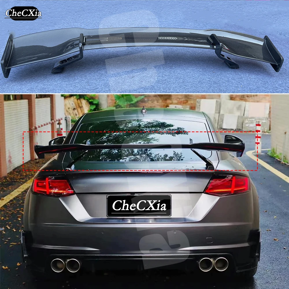 Rear Genuine Carbon Fiber Trunk Spoiler Deck Wing For Audi New R8/TT/TTS/TTRS/S3/S4/S5/S6/S7/S8 Auto Accessories Car Styling