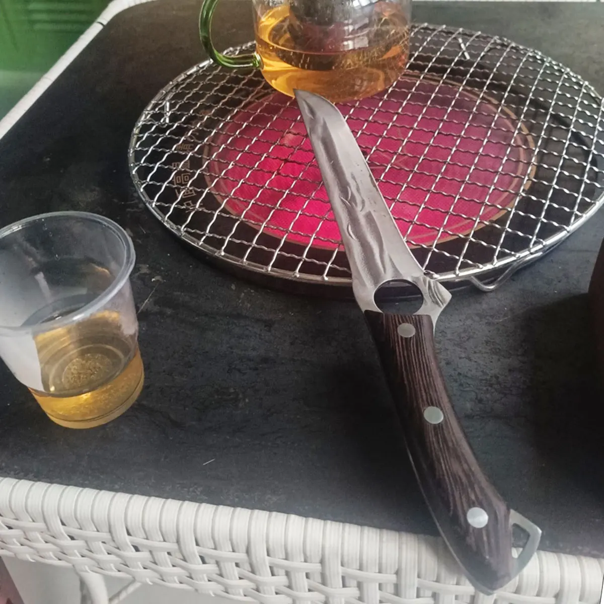 

Professional commercial bone cutting knife, ultra sharp meat cleaver. High hardness forged, blade all steel construction