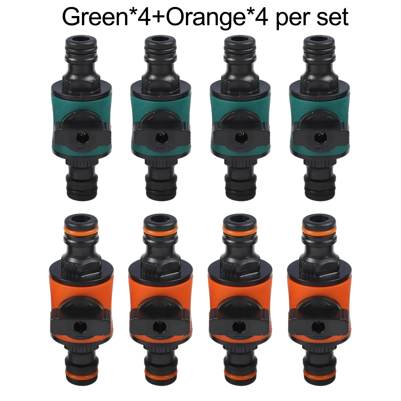 

Универсальный соединитель-адаптер для садового шланга из зеленого АБС-пластика с встроенным запорным клапаном для садовых работ