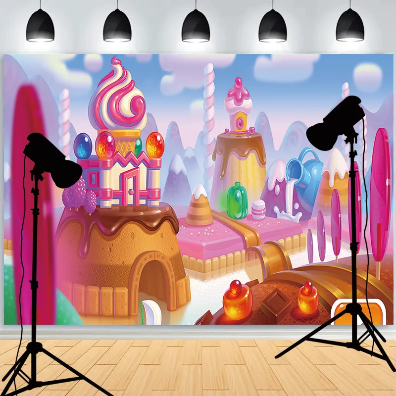 Birthday-Themed Festive Atmosphere Balloons Photography Background Celebratory Scene Portrraits Photo Studio Backdrops AE-107