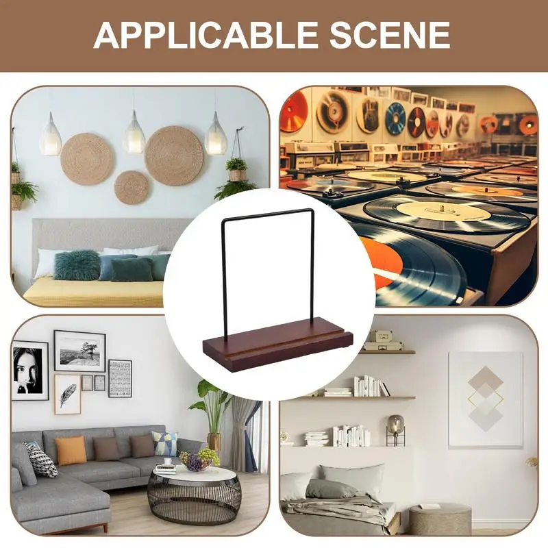 若者、デスクスタンド、ディスプレイオーガナイザー、ラック、収納装飾用の木製レコードホルダー