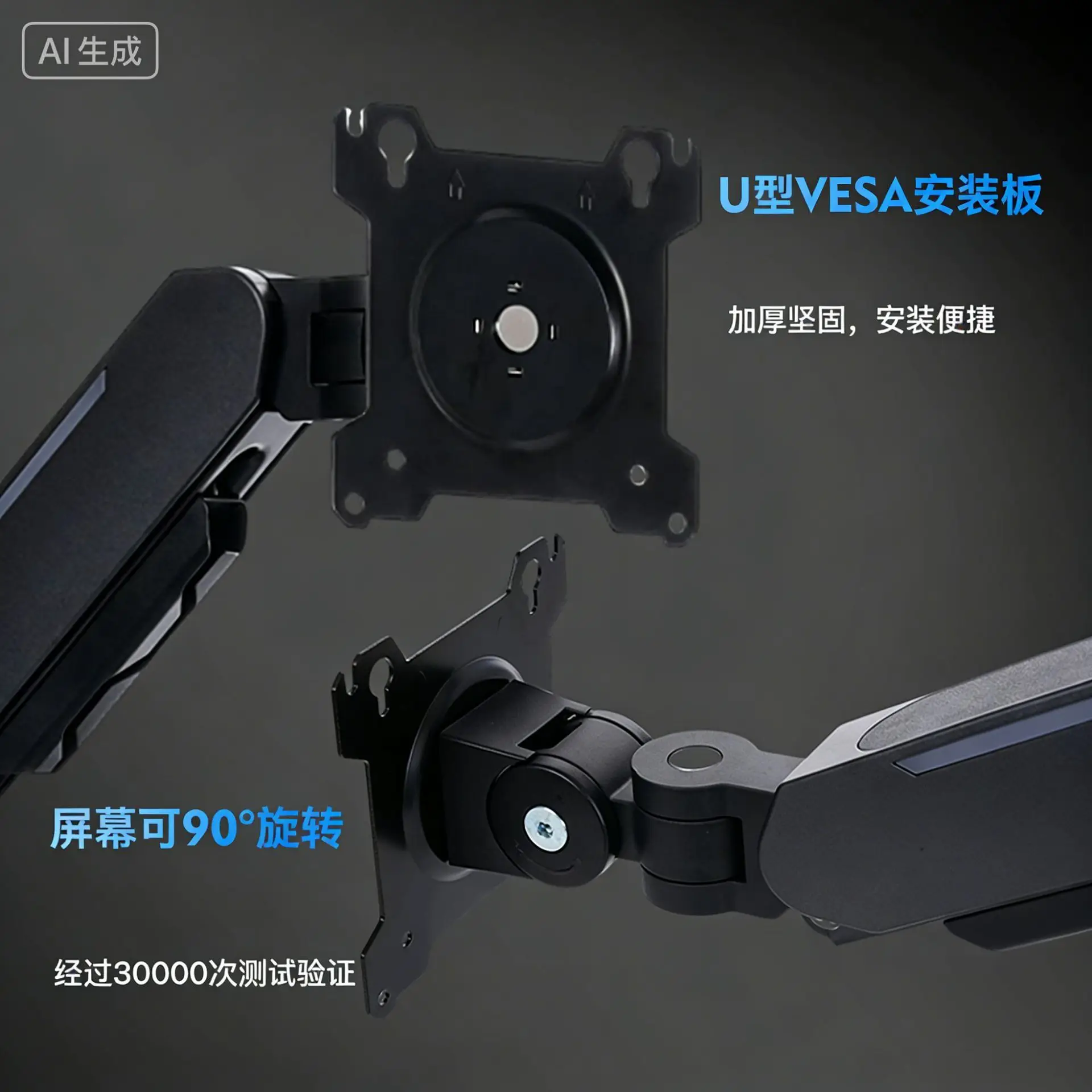 Dual Monitor Gas Spring Arm Stand Model-Am Ms D Fits Inch Holds Up To Lbs Kg Vesa X Height Adjustable Full Motion Swivel
