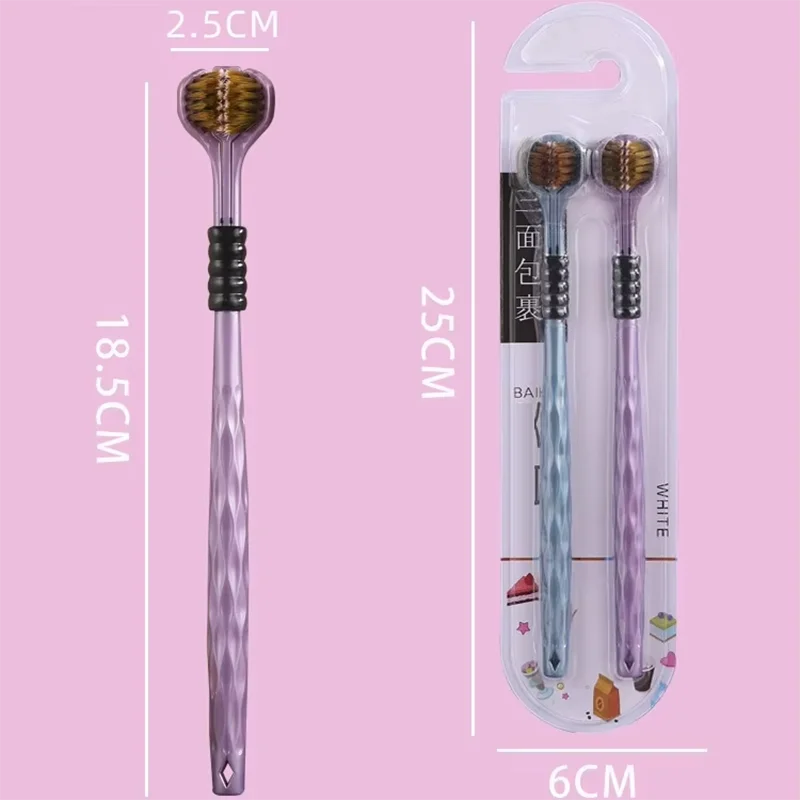 3D Manual Toothbrush for Comprehensive Cleaning 3 sided U-shaped Soft Toothbrush for Family Oral Efficient Cleaning Toothbrush