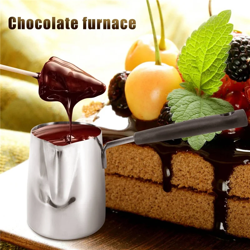 ELEG-سخان الزبدة والقهوة من الفولاذ المقاوم للصدأ، وعاء قهوة تركي، وعاء صهر الزبدة الصغير وعاء الحليب مع صنبور #2