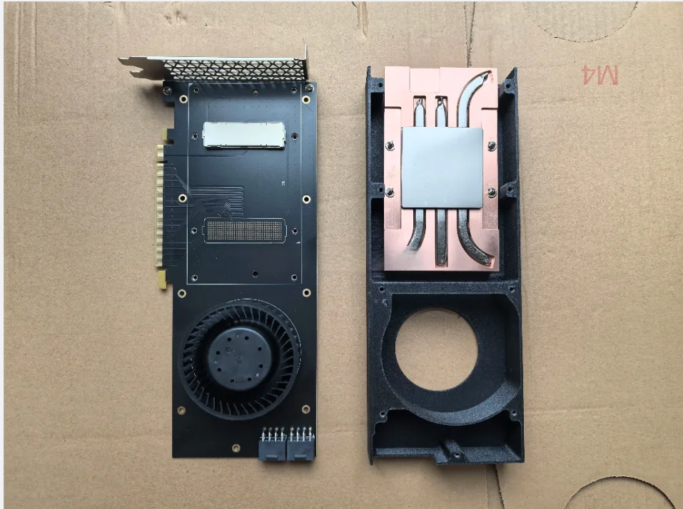 V100 SXM2 to PCIE adapter board, solid pure copper with fan, second generation optimized product
