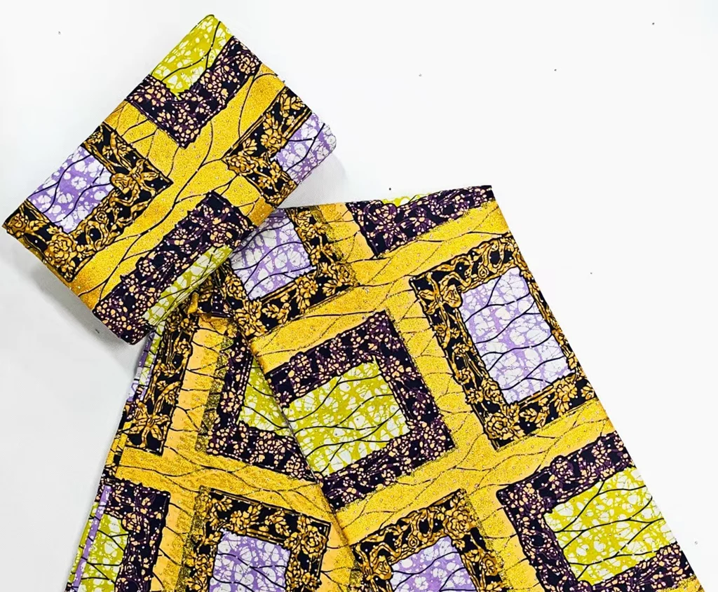Vero e proprio Cera Olandese di Alta Qualità Nigeriano Ankara Tessuti Africano Vera Cera Con Pietre 6 Metri Indumento Cucito Vestito Della Signora Vestiti