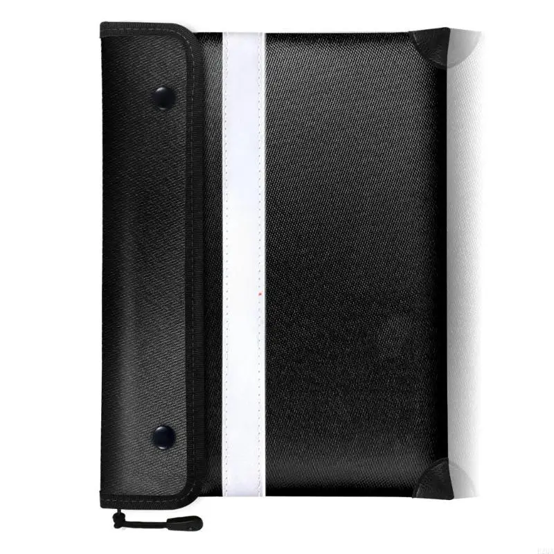 Heat Insulated Storage Organizers 5200°F 13x10in Fireproof Document Bag for Cash Money Valuables Jewelry Safe