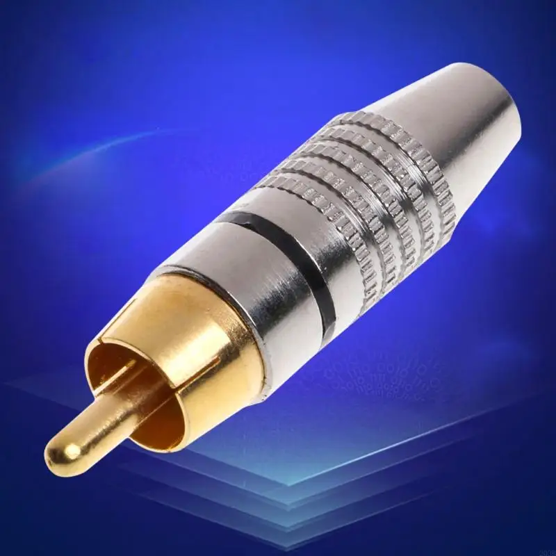 203b 20 шт. RCA Plugc o Видео -блокировка кабеля разъем Золотой покровитель